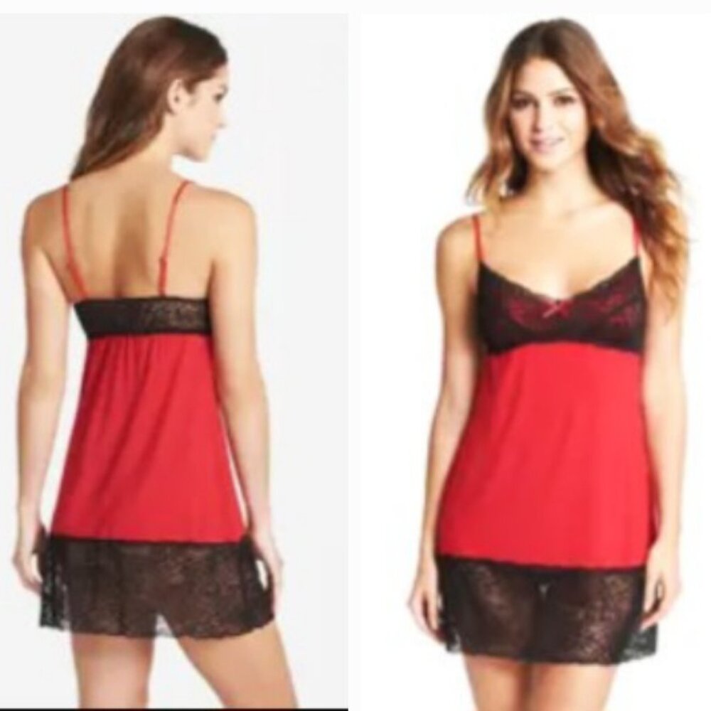 Honeydew Intimates Chemise Lingerie Slip Red Sz S-M